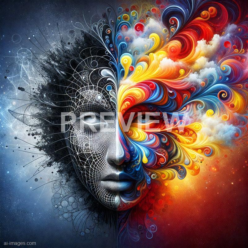 3438 - half-of-a-face-painted-in-vibrant-colors-while-the-ot_250421003430_Filename Text 2_03621_Filename Text 3